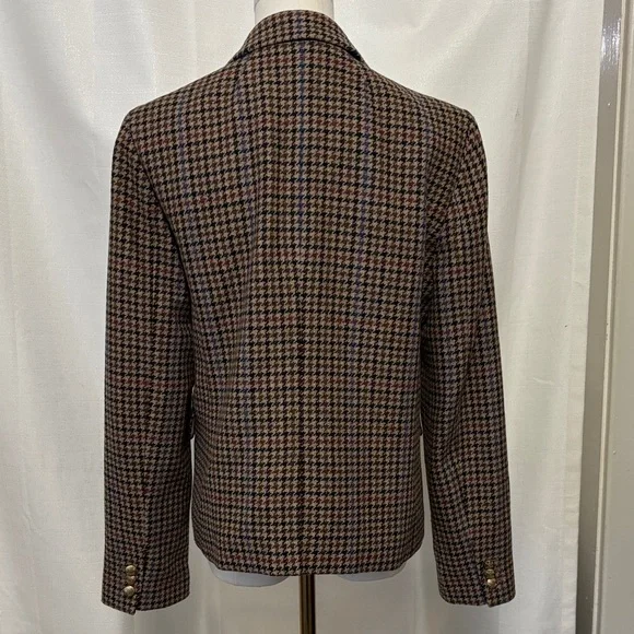 J. Crew Factory Brown Houndstooth Blazer - Picture 5 of 10